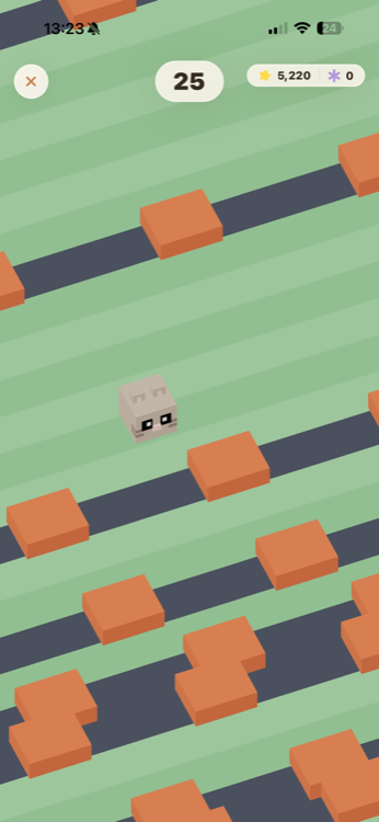 A pet floating above the island at dusk with arcade machines nearby